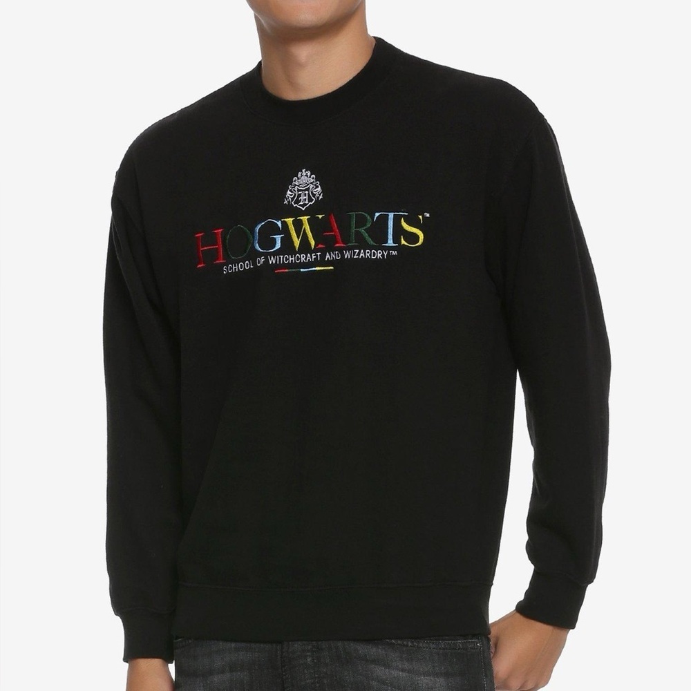 BoxLunch Harry Potter Hogwarts Text Crewneck